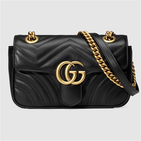 gucci marmont black mini|GG Marmont mini shoulder bag in black leather .